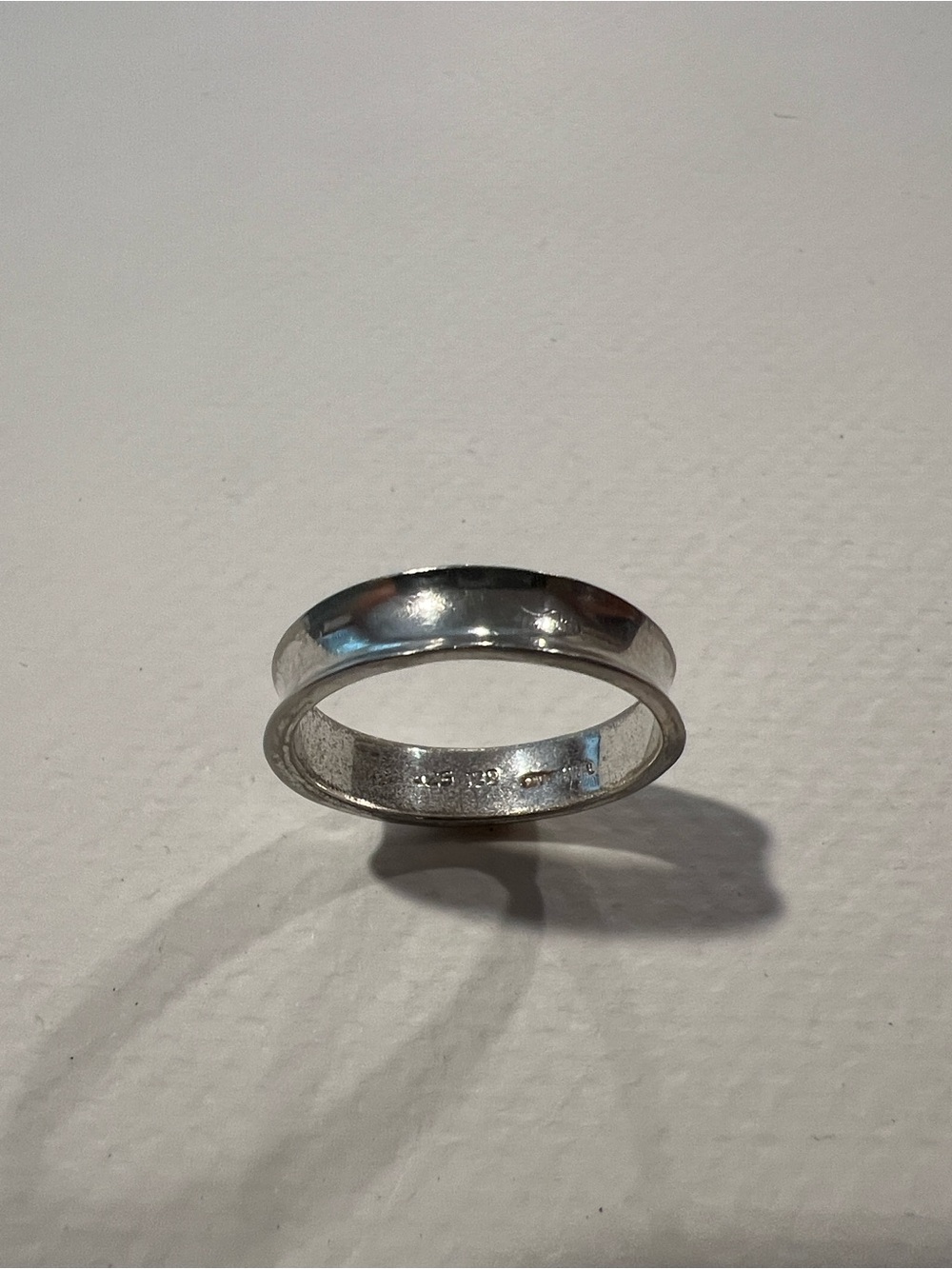 Classic Concave Sterling Silver Band Ring